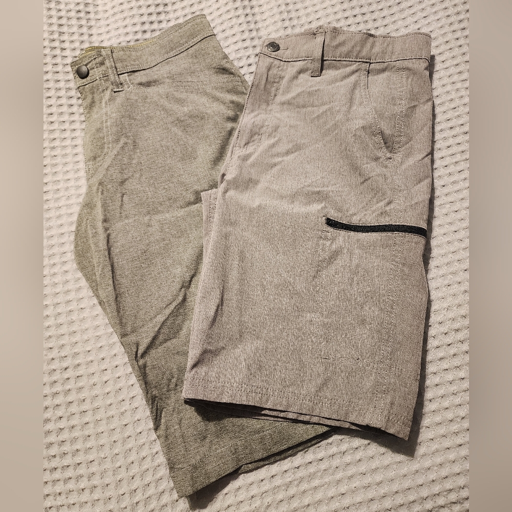 2 Pair Boys Gray Flexwear Shorts